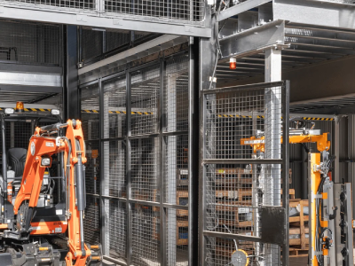 structural steel mezzanine floor in manufacturing plants